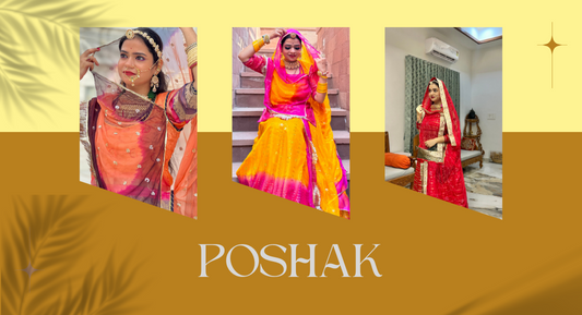 Satin Silk Sunhari Rajputi Poshak: Embracing Radiance and Tradition