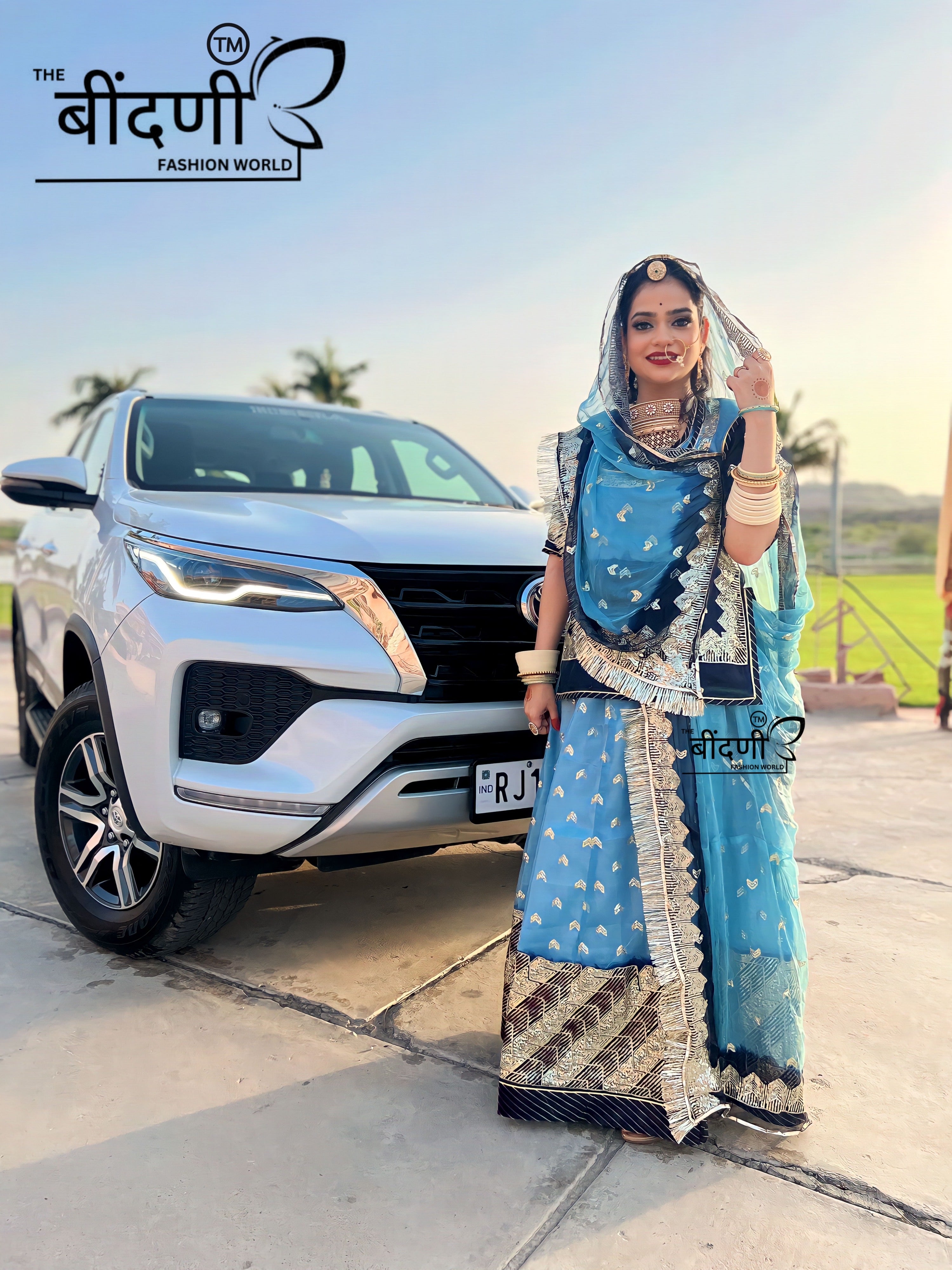Megh Malhar - Organza Suit with Hamrai Odhna