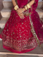 The Crimson Curve - Velvet Poshak