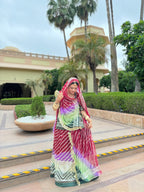 Royal Raag - Four-Tone Organza Poshak Adorned With Gota Craftsmanship