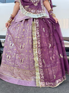 Royal Amethyst - Chanderi Shimmer Suit with Hamrahi Odhna