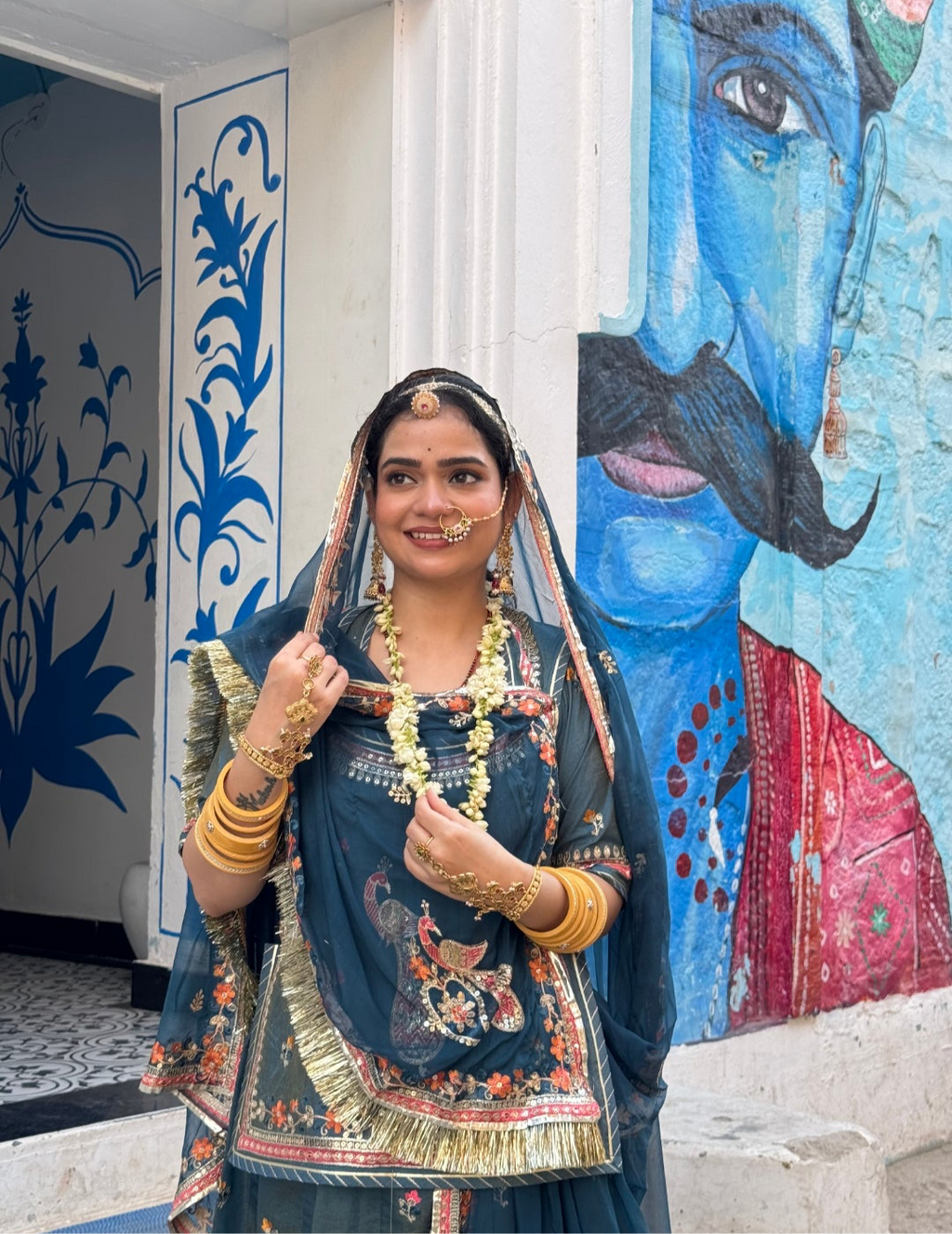 Mayuri Elegance - Chanderi Suit With Hamrahi Odhna