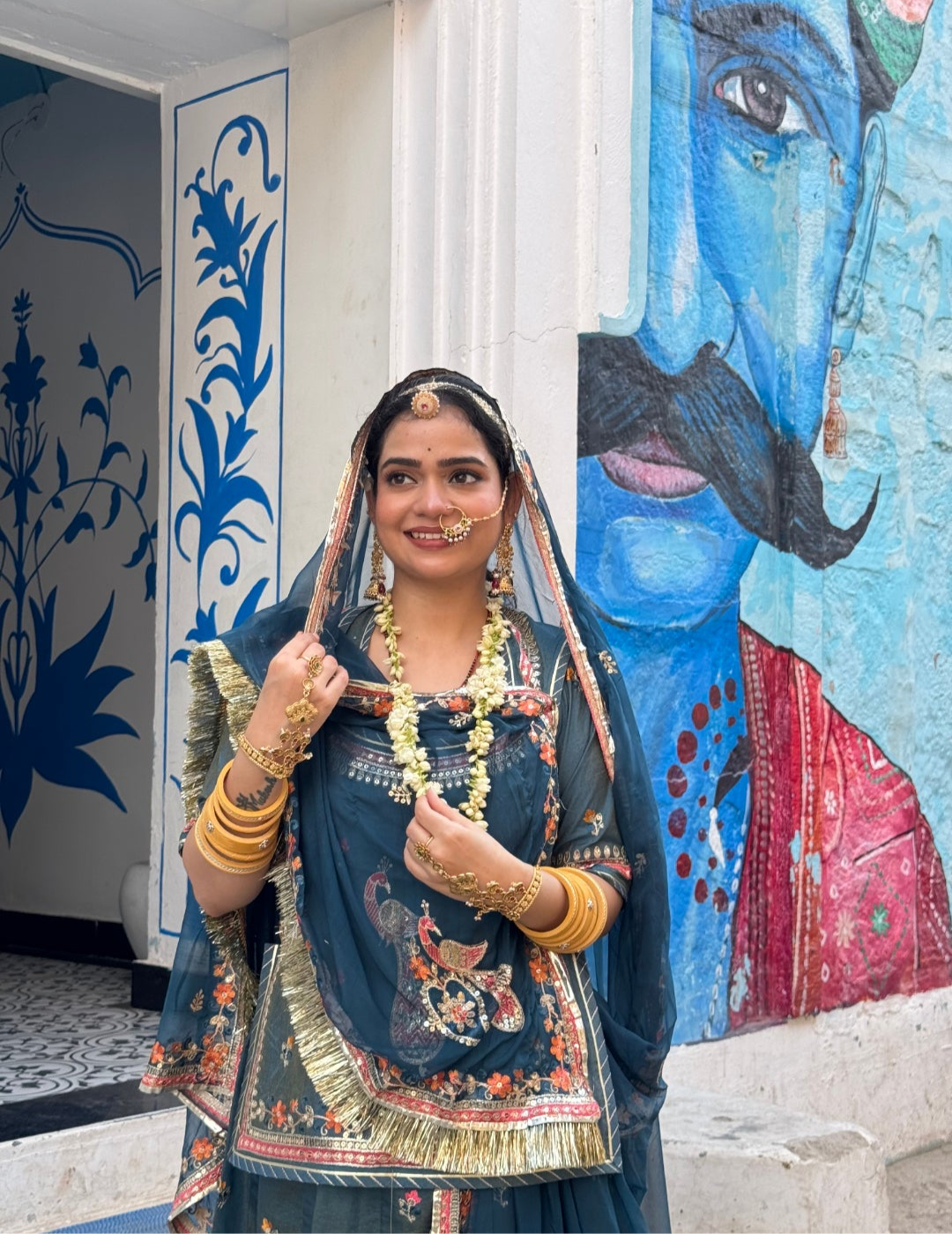 Mayuri Elegance - Chanderi Suit With Hamrahi Odhna