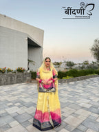 Ethereal Hues - Tri Colour Organza suit with tora odhna