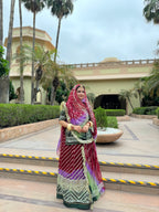 Royal Raag - Four-Tone Organza Poshak Adorned With Gota Craftsmanship