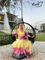 Ethereal Hues - Tri Colour Organza suit with tora odhna