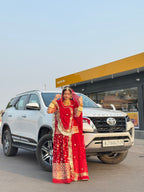 Scarlet Silhouettes: Velvet Poshak For The Discerning Soul