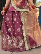 Rajwadi Roop - Satin Suit With Hamrahi Odhna