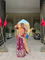 Rajwadi Roop - Satin Suit With Hamrahi Odhna