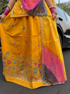 Gleaming Consort Wrap - Chanderi Suit With Hamrahi Odhna