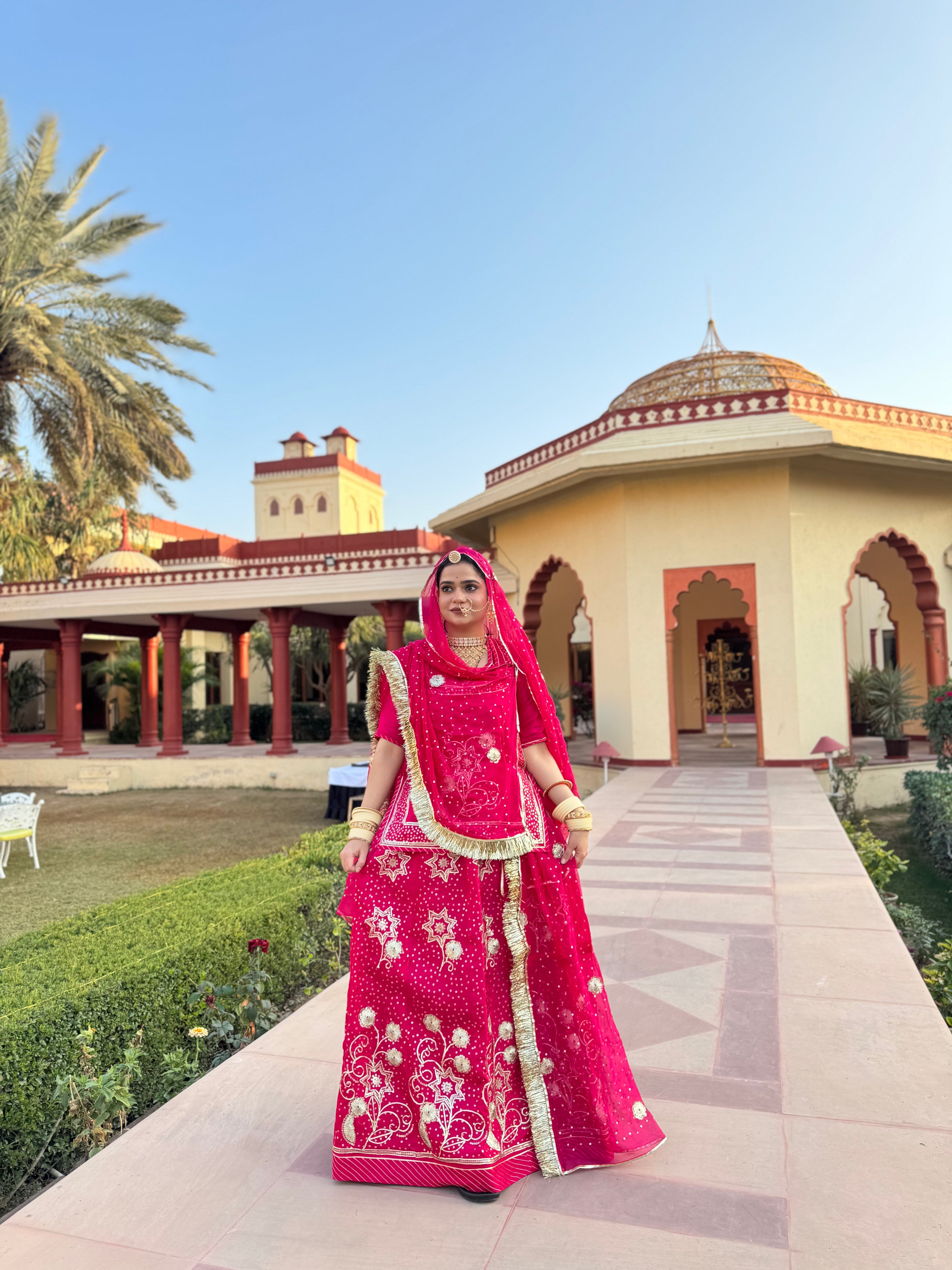 Gulnaar - Upada Fabric Suit with Hamrahi Odhna