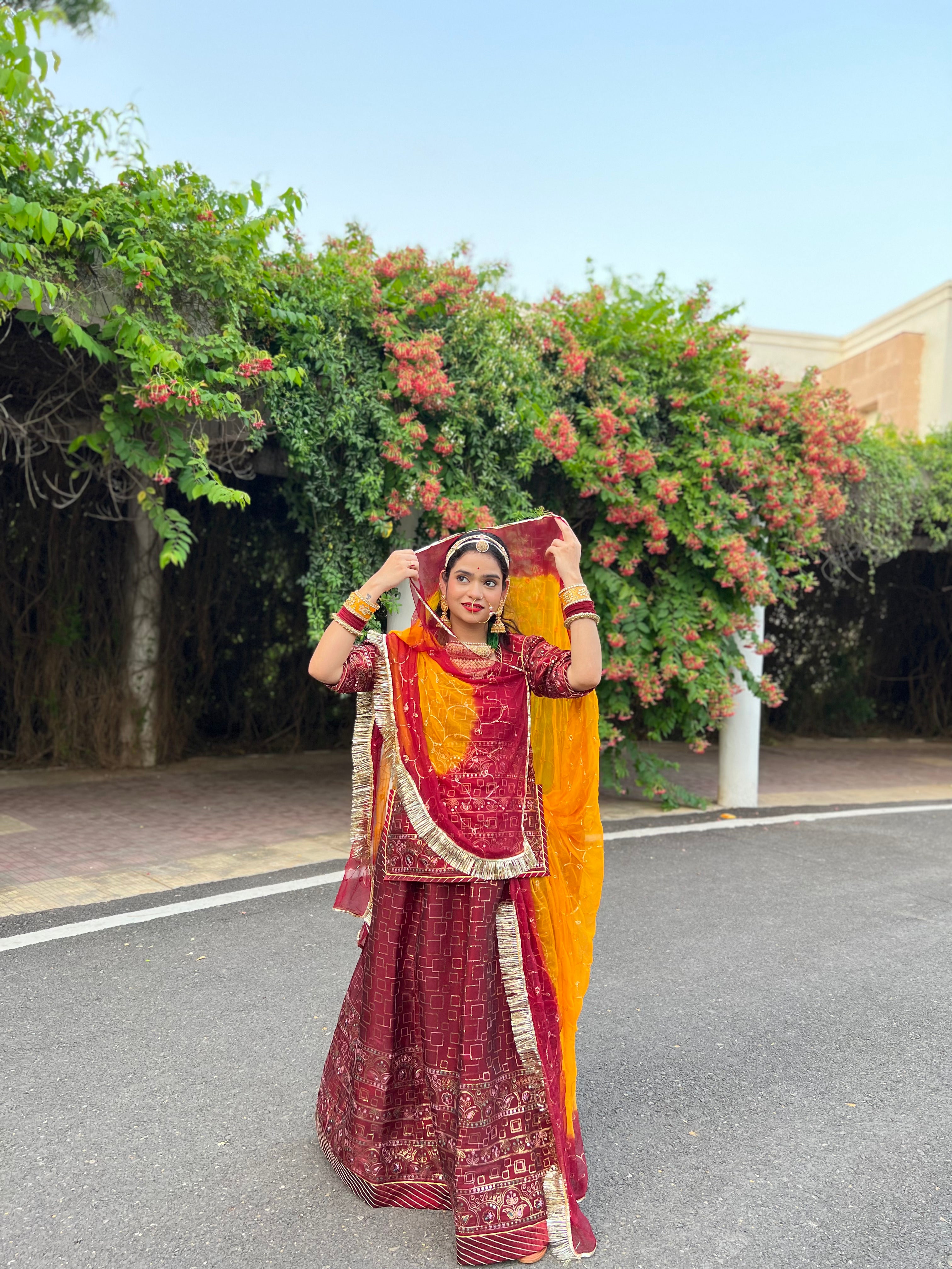 Maroon Majesty: The Tissu Suit Elegance