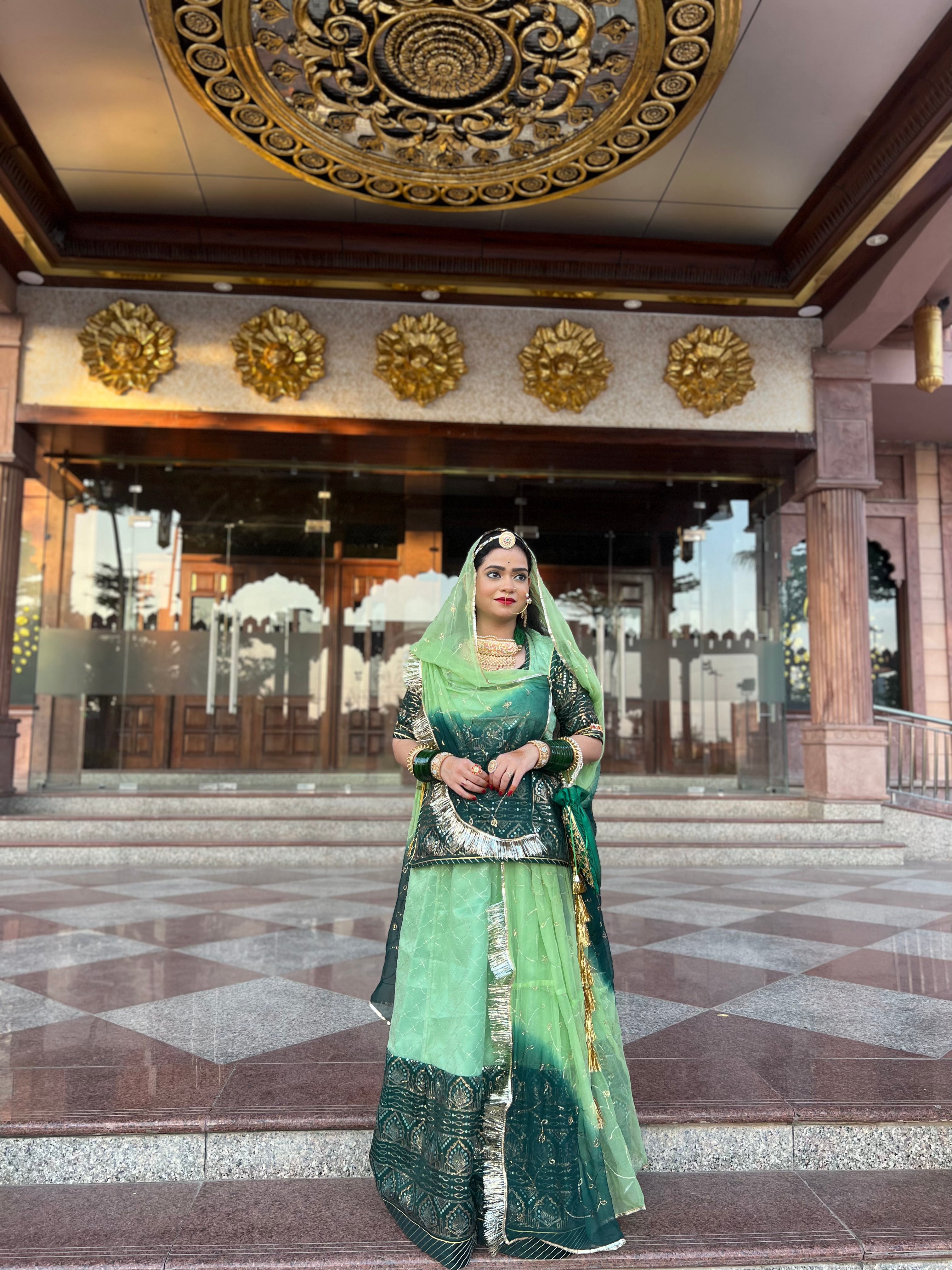 Emerald Elegance: The Pista-Colored Ensemble