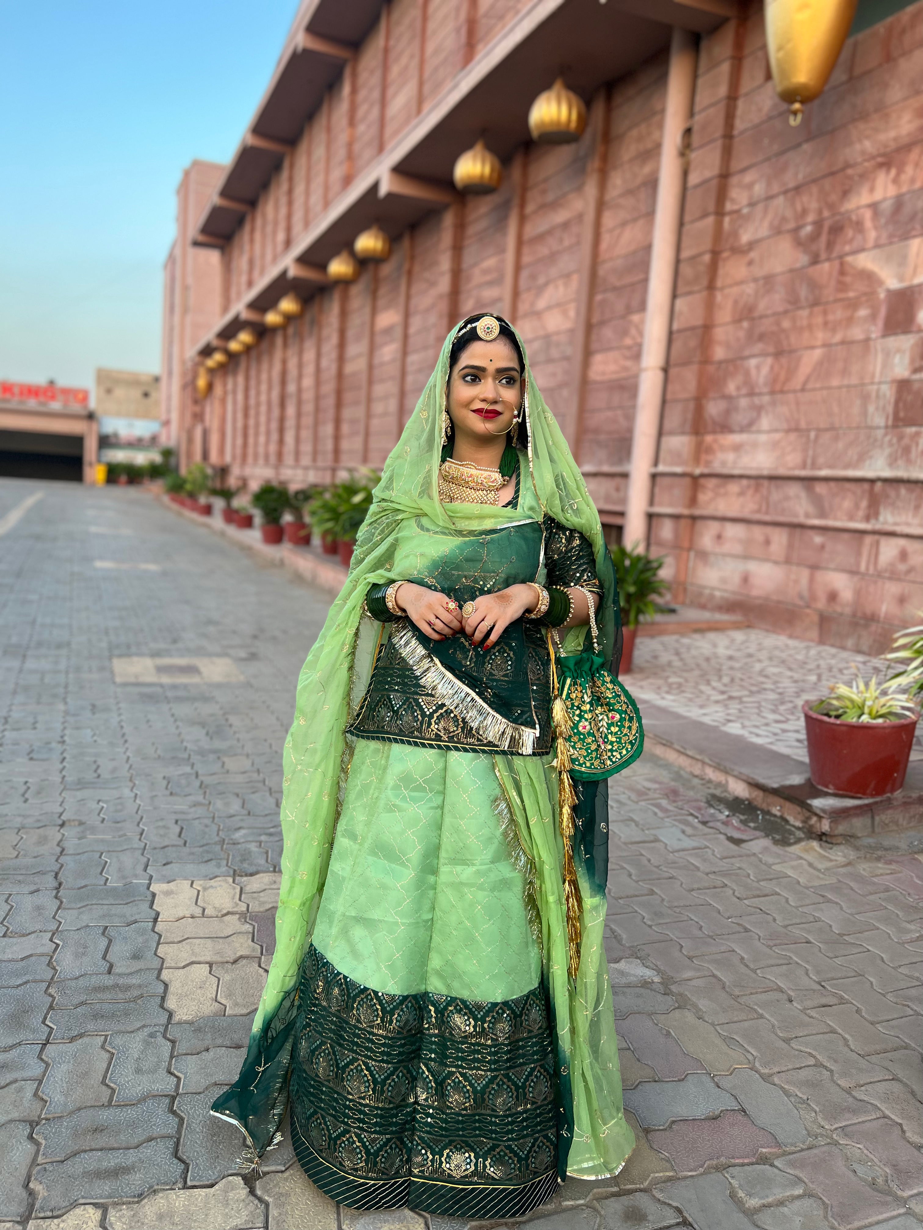 Emerald Elegance: The Pista-Colored Ensemble