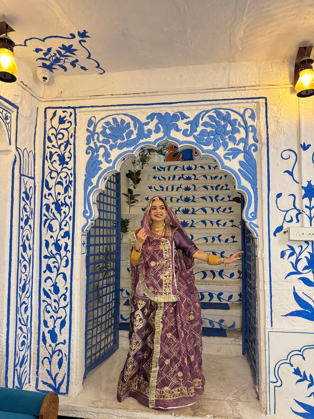 Bindani Lavender Luxe: Tissu Suit with Timeless Gota Patti Elegance