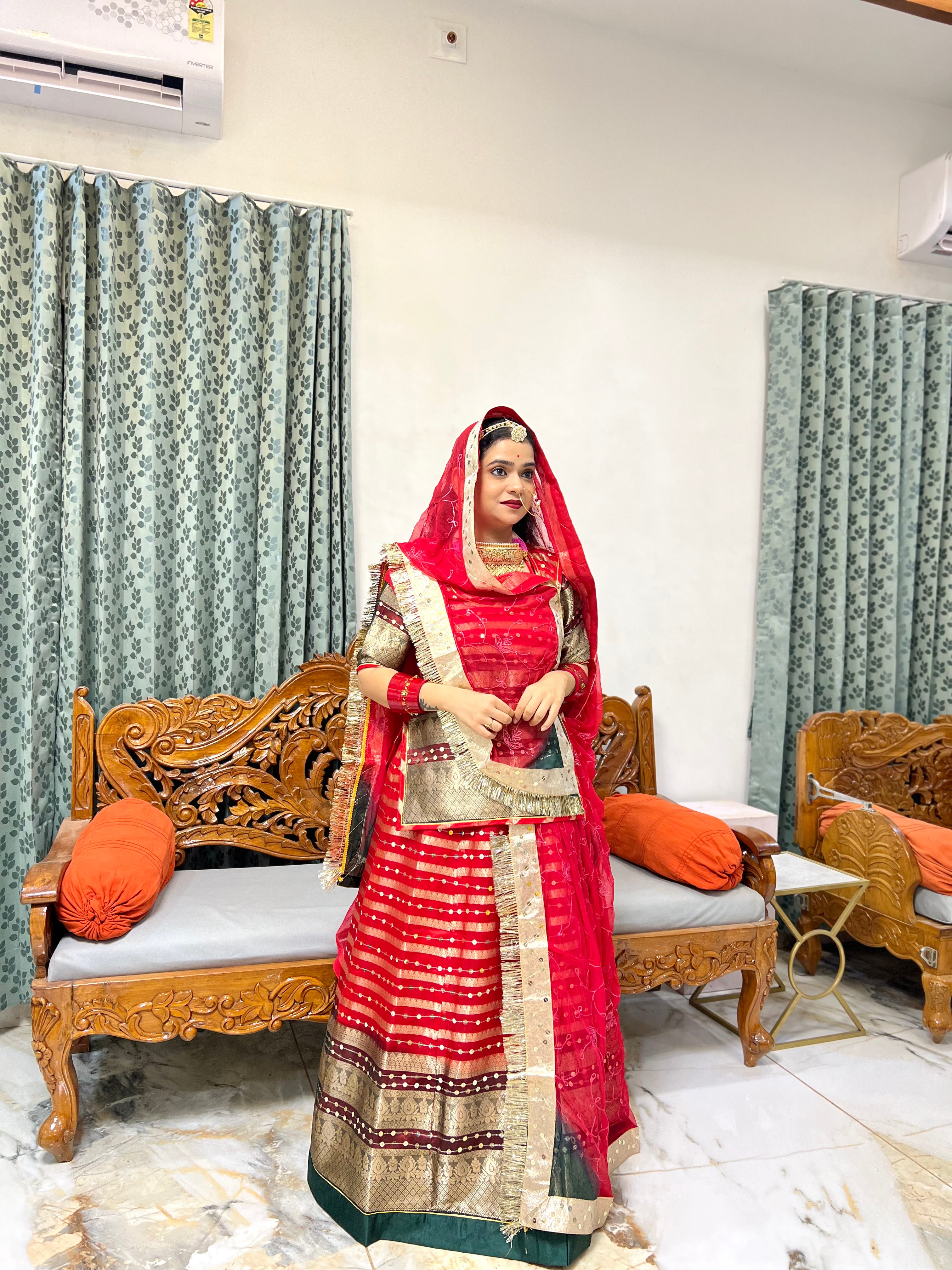Orgenza Silk Rajputi Poshak with Zari Work