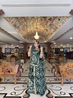 Bindani Lush & Lustrous: Green Poshak with Gota Embellishments