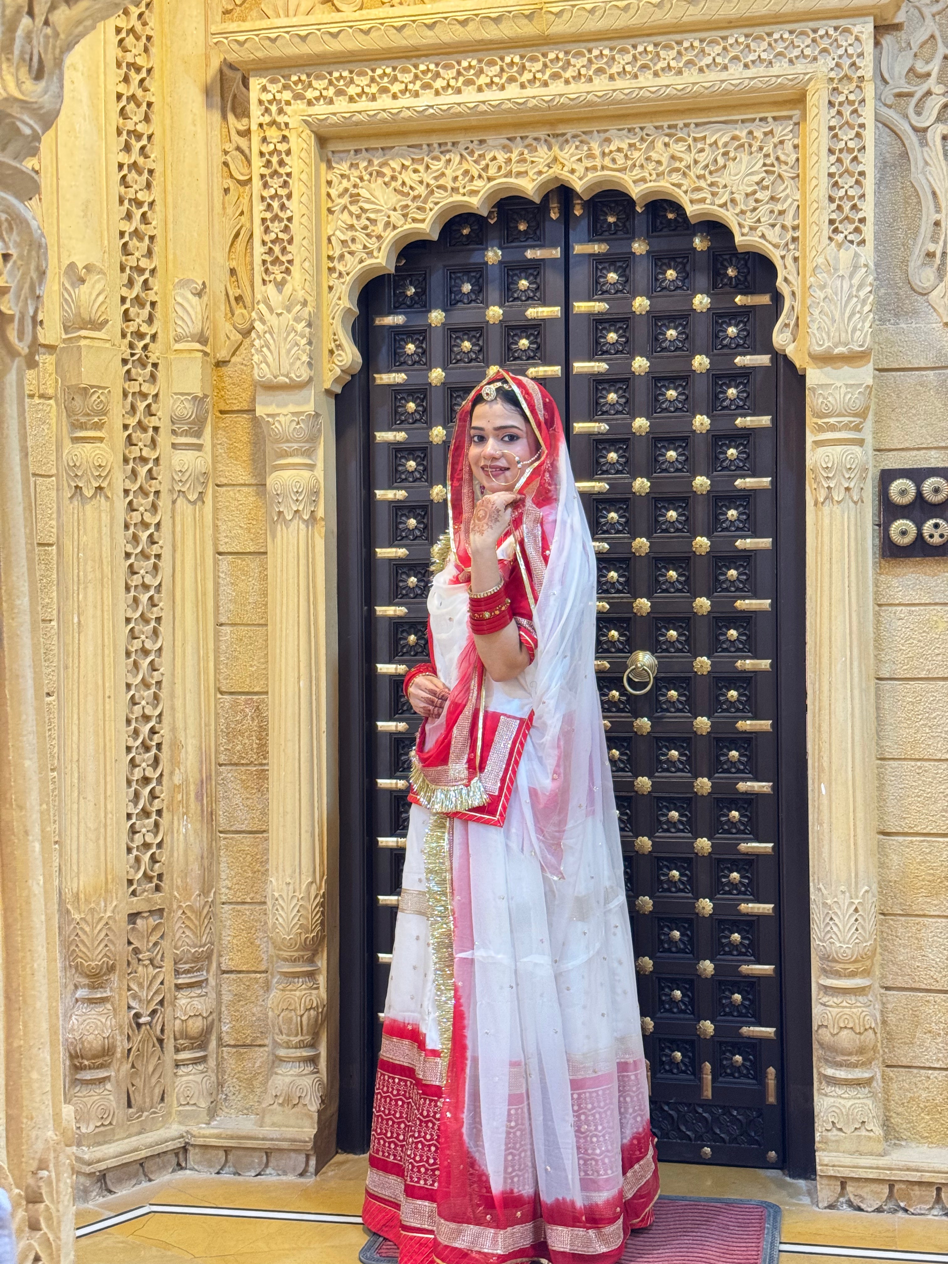 Rajwadi Fagunia : Organza Poshak