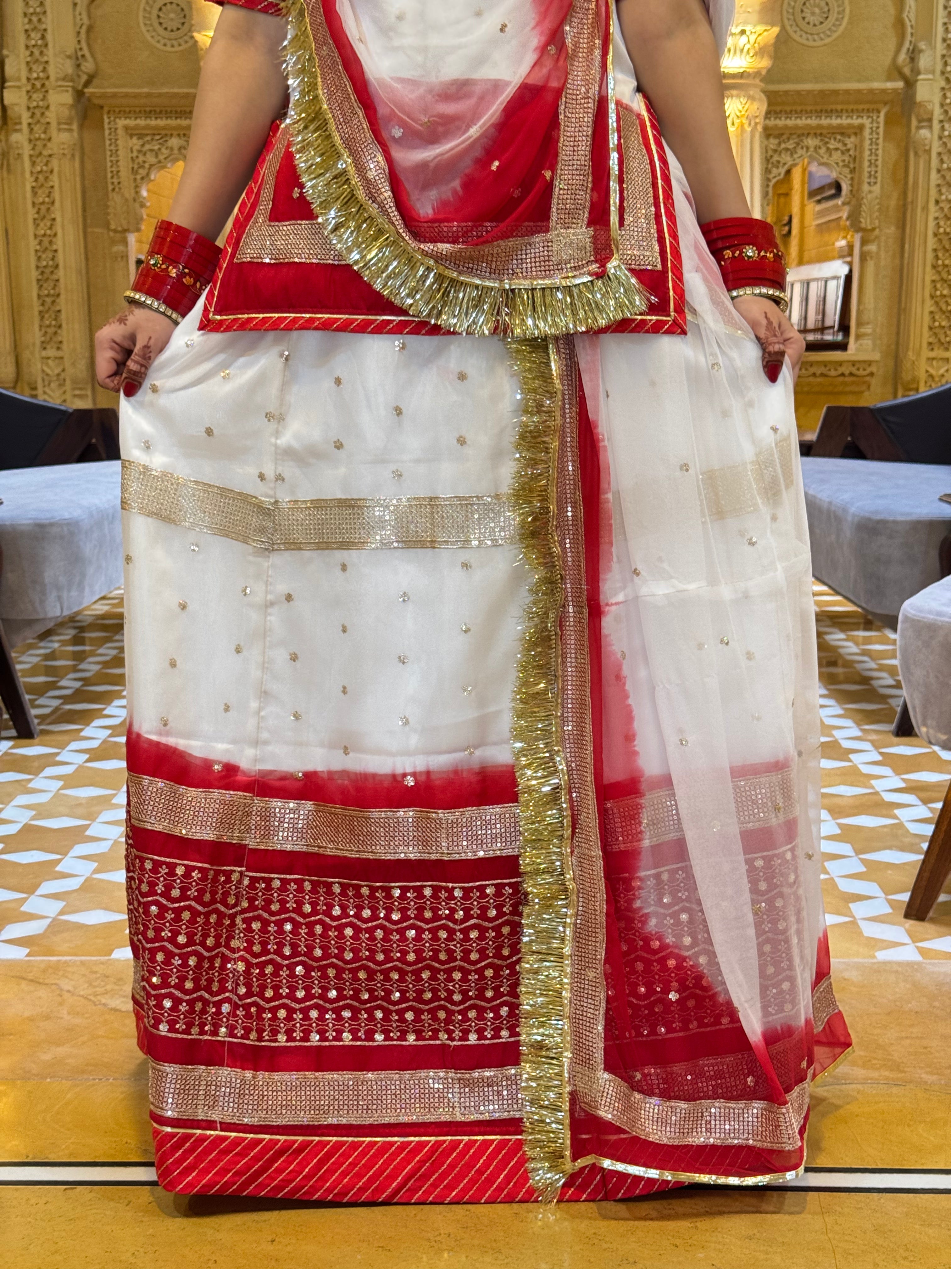 Rajwadi Fagunia : Organza Poshak
