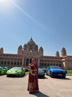 Regal Crimson Elegance: Maroon Satin Poshak