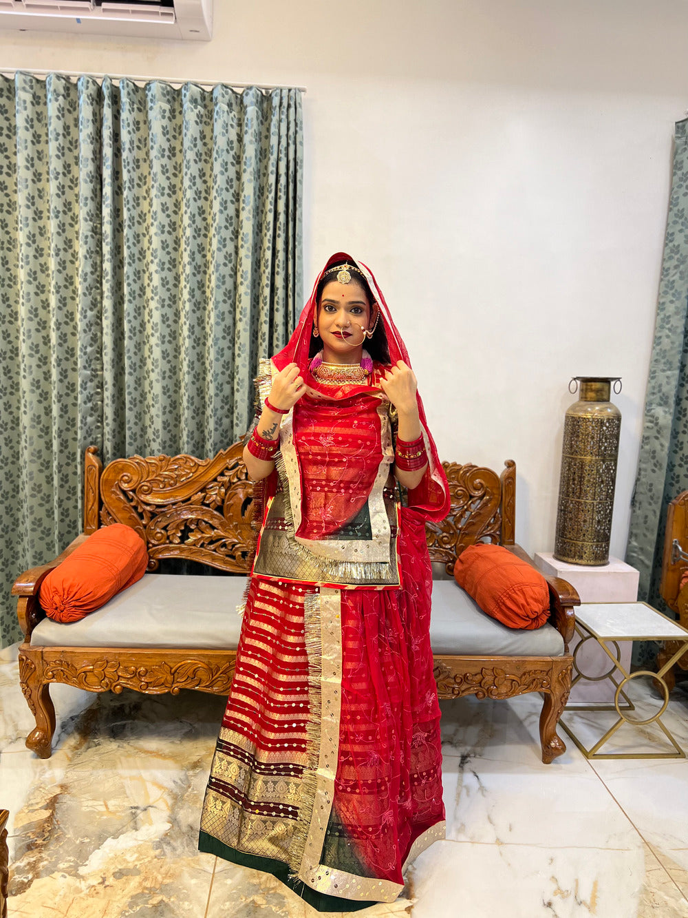 Orgenza Silk Rajputi Poshak with Zari Work