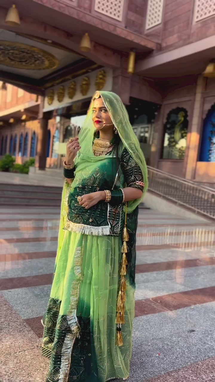Emerald Elegance: The Pista-Colored Ensemble