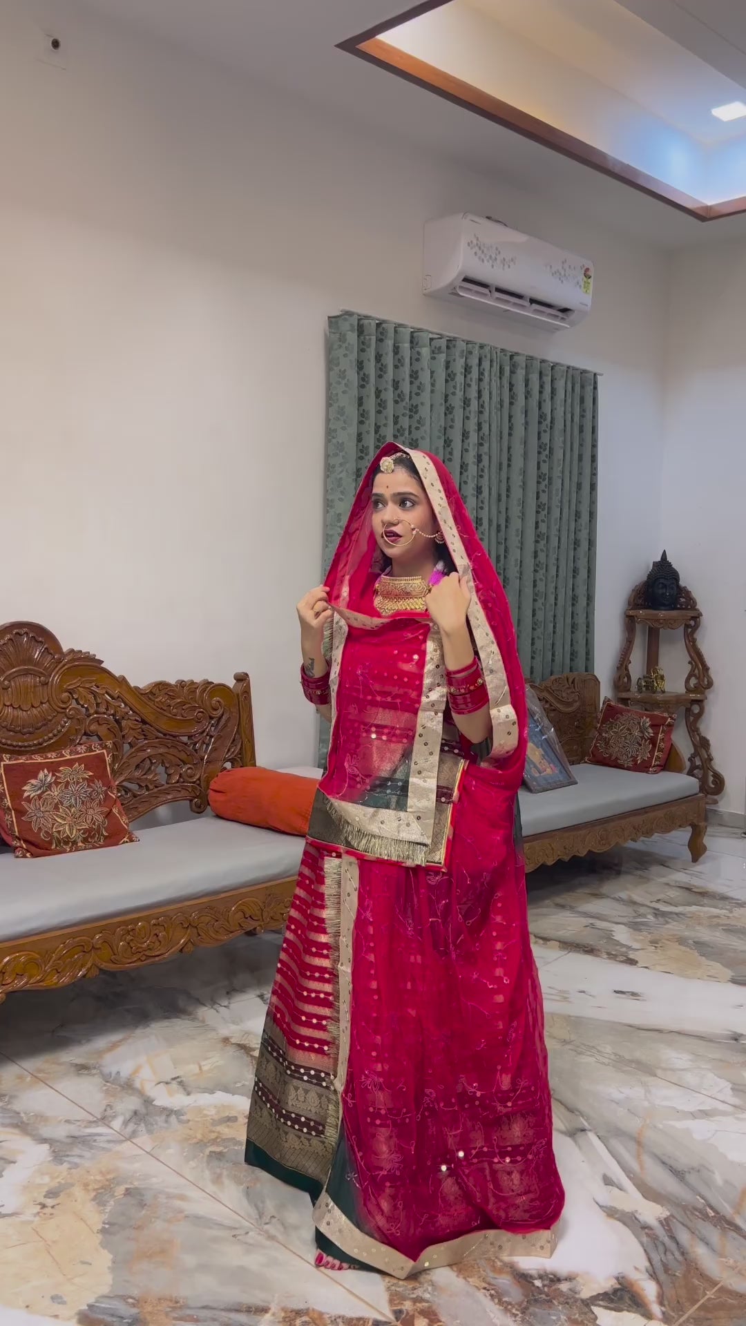 Orgenza Silk Rajputi Poshak with Zari Work