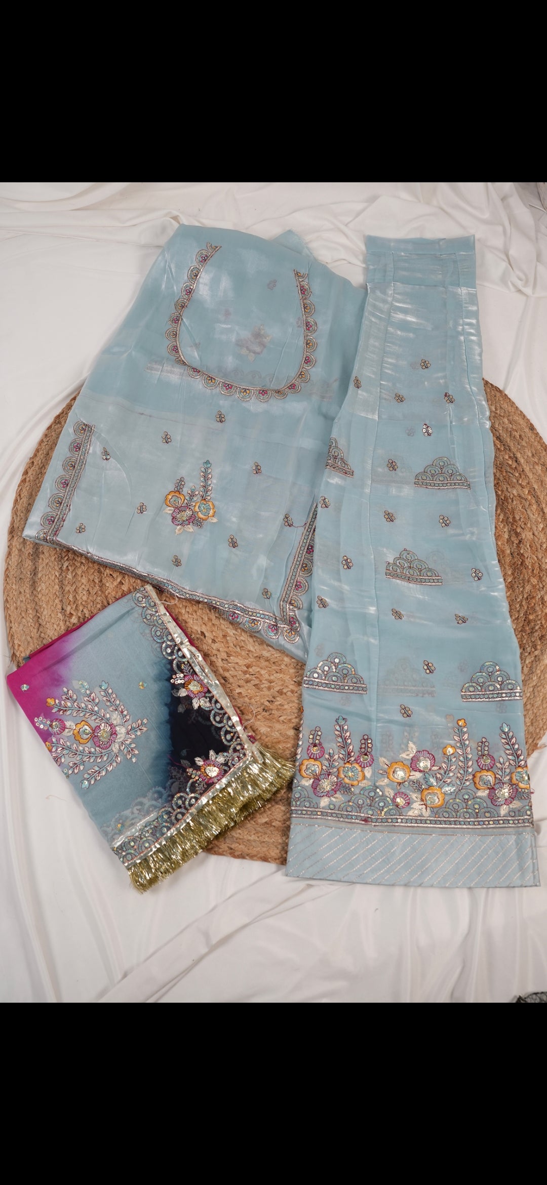 Aabroo – Sky Blue Elegance Poshak