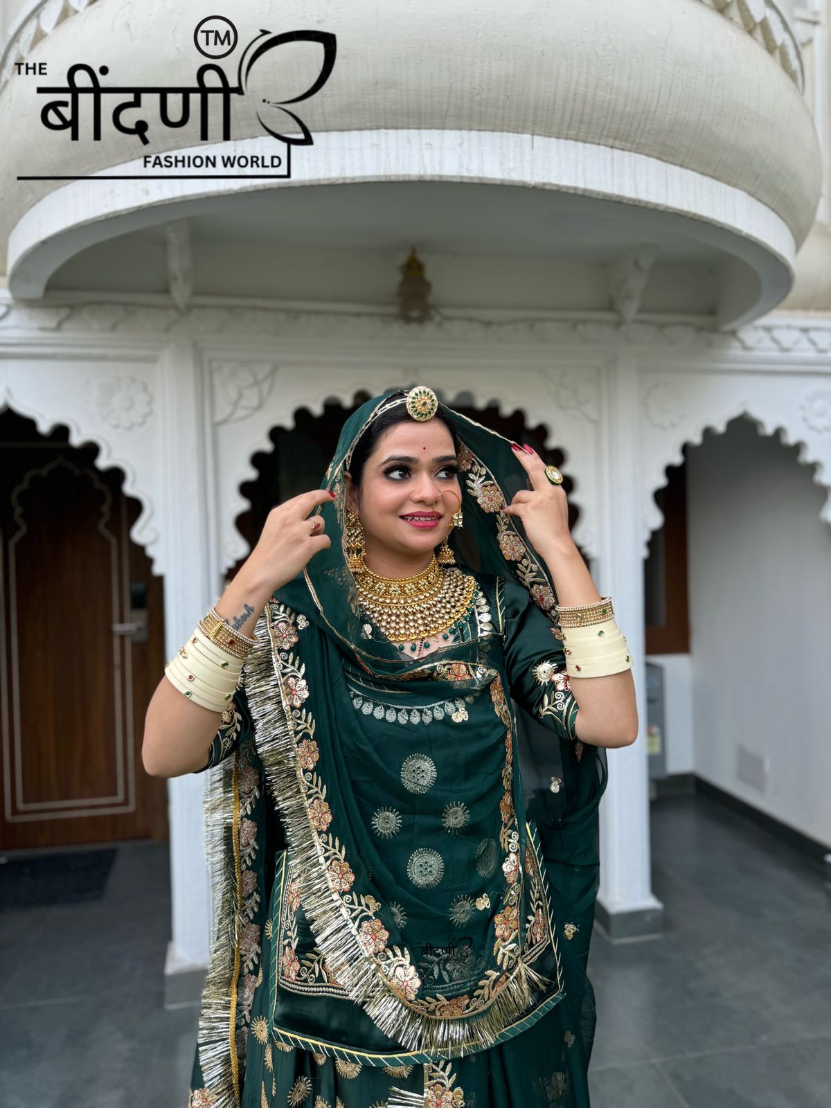 Shahzaadi : Satin Suit With Hamrahi Odhna