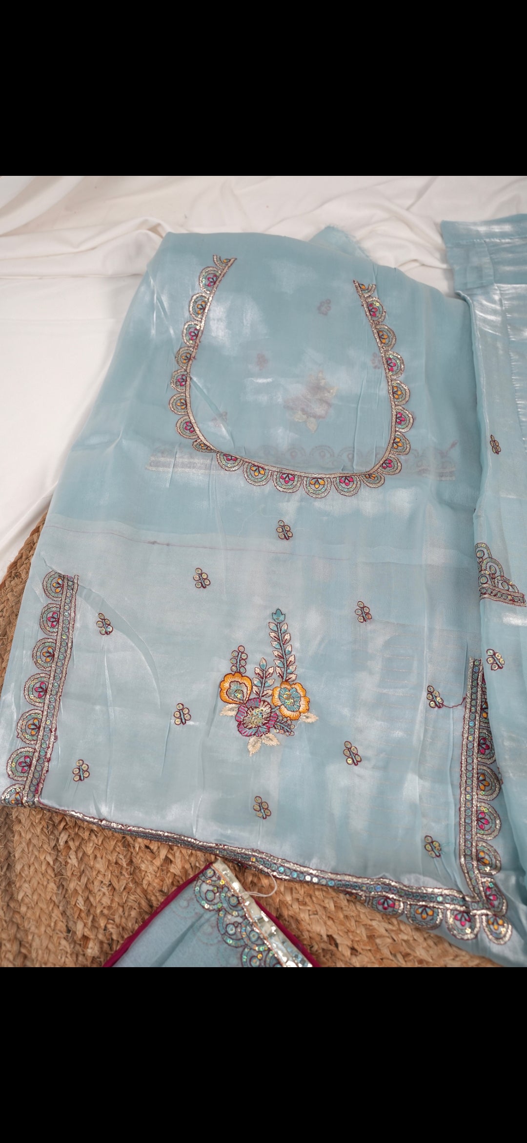 Aabroo – Sky Blue Elegance Poshak