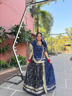 Neelam-Elegance : Dark Tissue Suit With Hamrahi Odhna