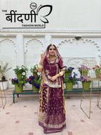 Gulbahaar 🌹✨ : Satin Suit With Hamrahi Odhna